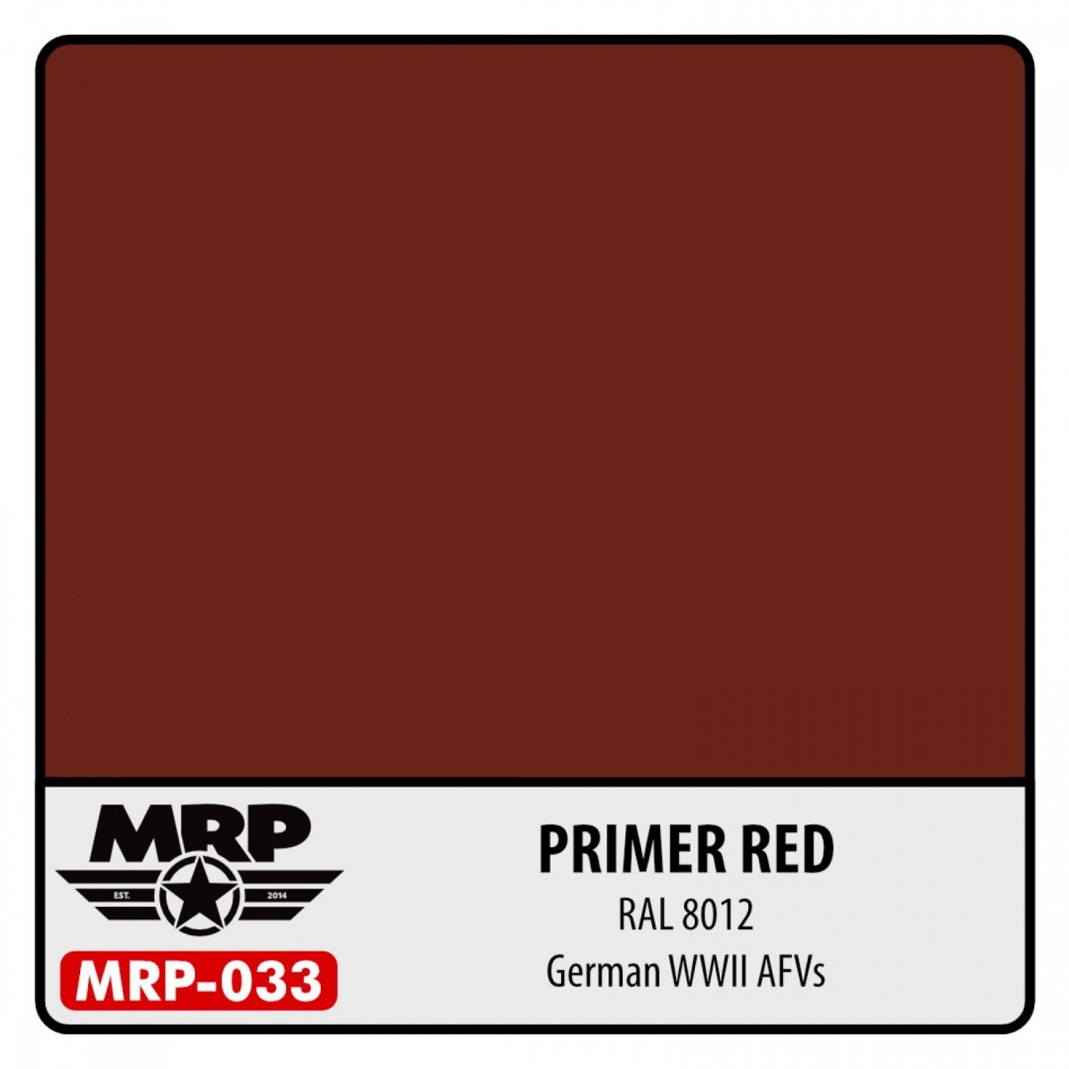 Apprêt rouge RAL 8012WWII pour véhicules blindés allemands MR. Paint MRP-033, 30 ml