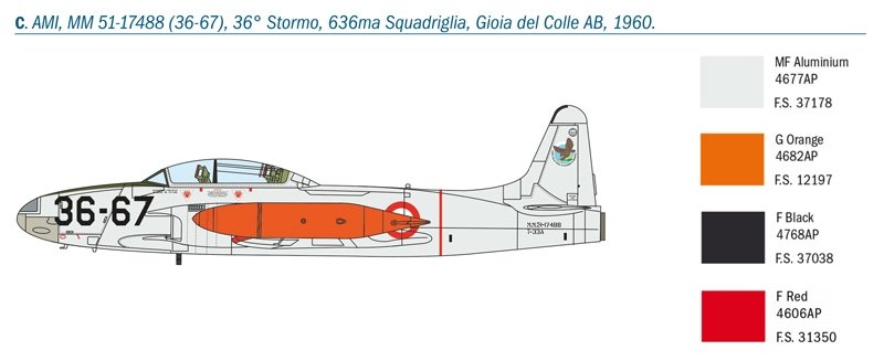 Italeri 1444 T-33A SHOOTING STAR 1/72  – immagine 9