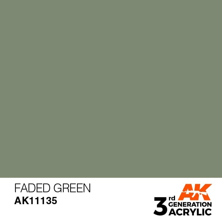 AK Interactive AK11135 FADED GREEN – STANDARD 17 ml