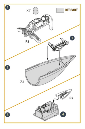 Clear Prop! CPA72167 Kit de détails pour la structure de la verrière du F-86A (kits CP au 1/72) – image 3