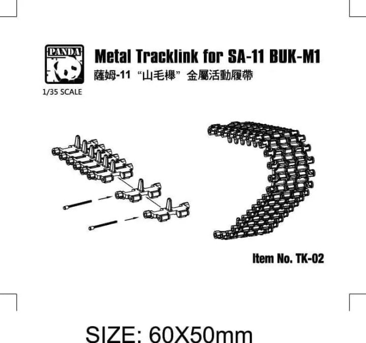 Panda Hobby TK-02 Maillons de rail en métal SA-11 BUK-M1 1/35