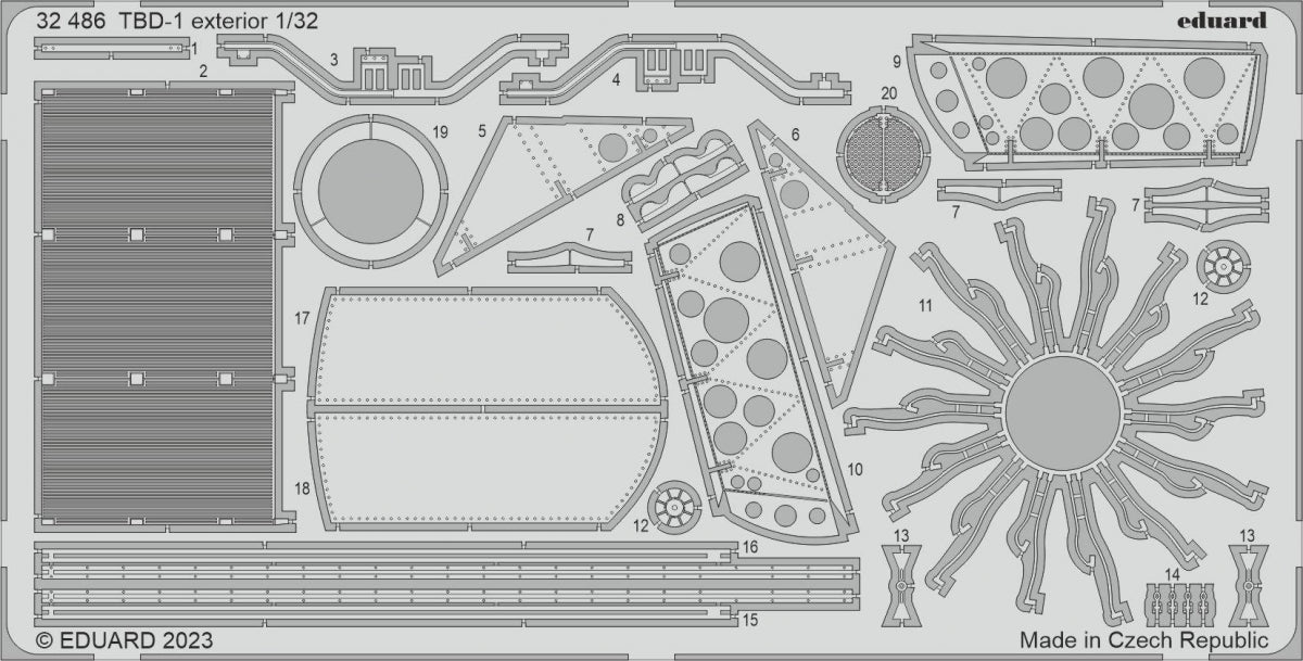 Eduard 32486 TBD-1 extérieur Trumpeter 1/32