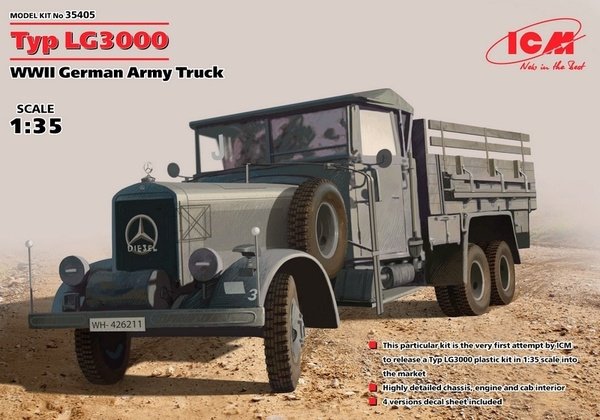 ICM 35405 Mercedes-Benz Type LG3000 (Camion de l&amp;#39;armée allemande) (1/35)