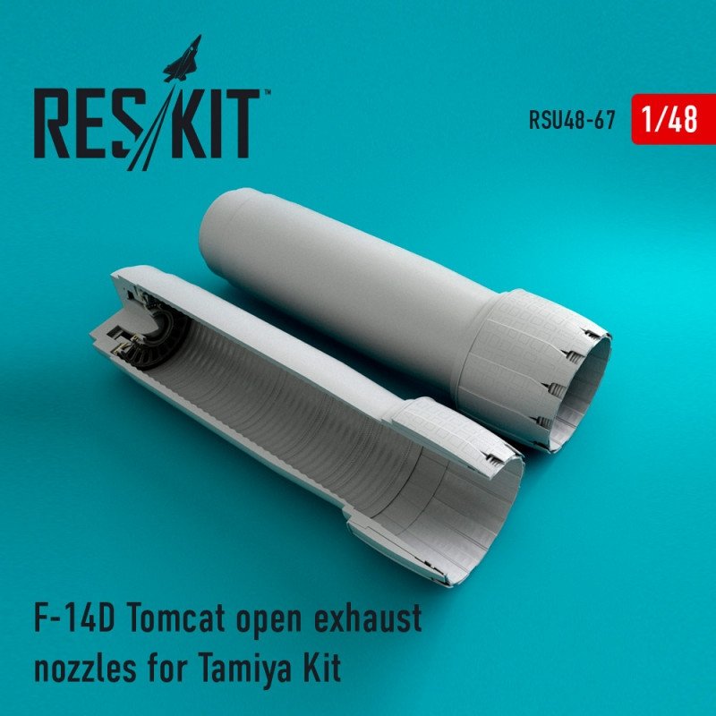 RESKIT RSU48-0067 Buses d'échappement ouvertes pour F-14D Tomcat, kit Tamiya 1/48 