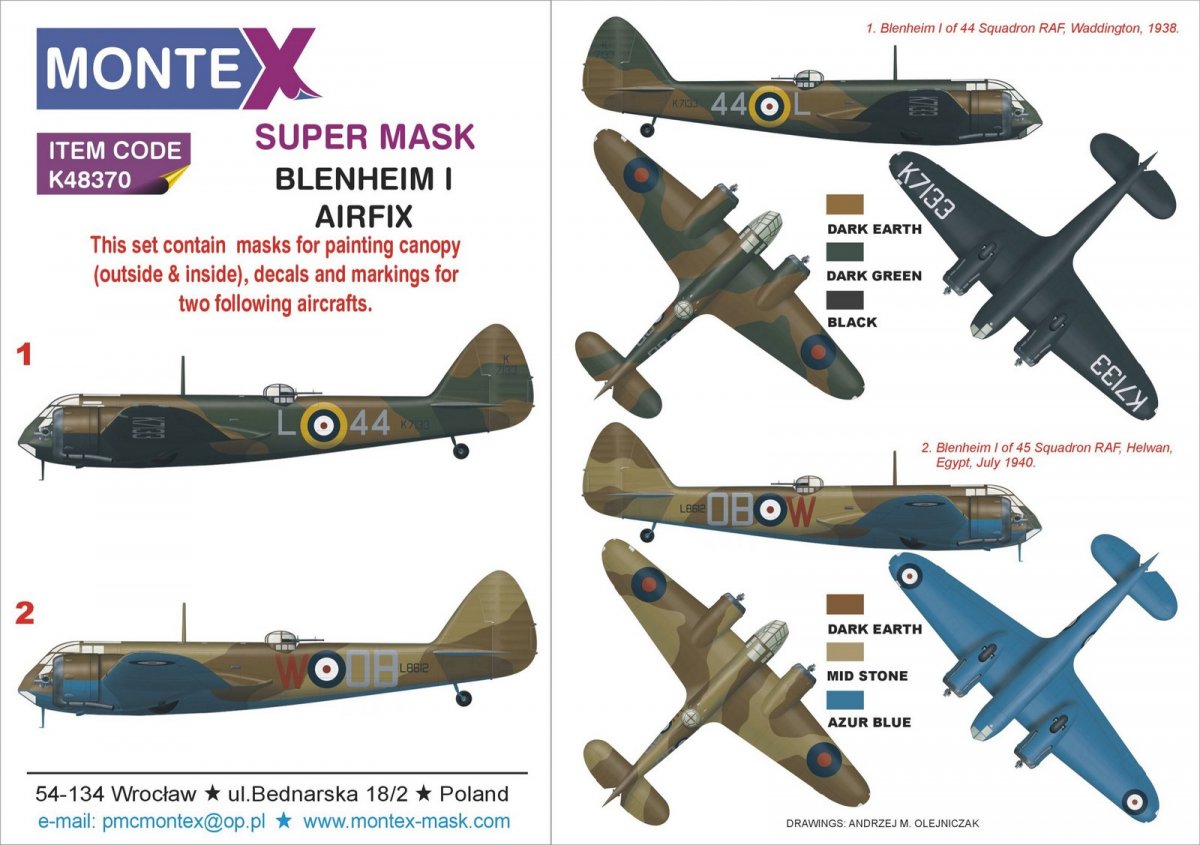 Montex K48370 BLENHEIM I (Royaume-Uni) 1/48