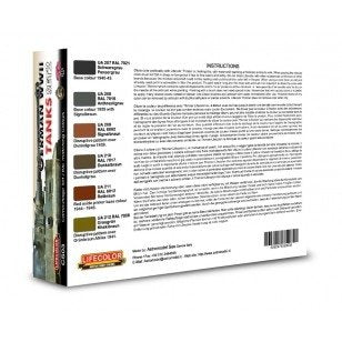 Coffret de peinture acrylique Lifecolor CS03 « Chars allemands de la Seconde Guerre mondiale » (2 x 6 x 22 ml) – image 2