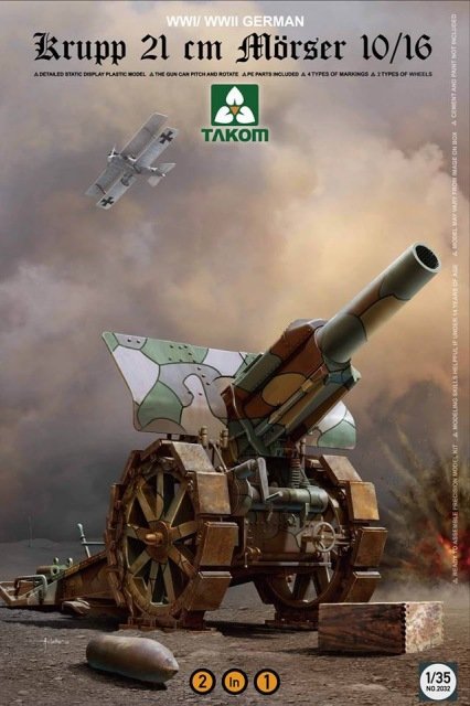Takom 2032 WWI/WII ALLEMAND Krupp 21cm Morser 10/16 2 en 1