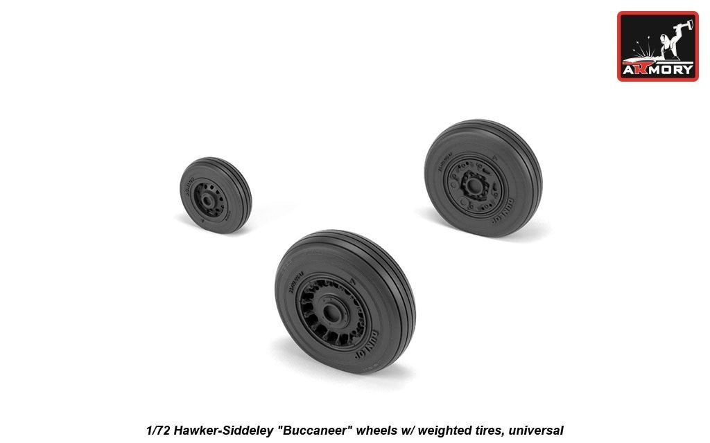 Roues du Hawker-Siddeley Buccaneer avec pneus lestés, Armory Models AW72411, échelle 1/72 – immagine 4