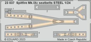 Ceintures de sécurité Eduard 23037 Spitfire Mk. IXc, fixation acier, échelle 1/24