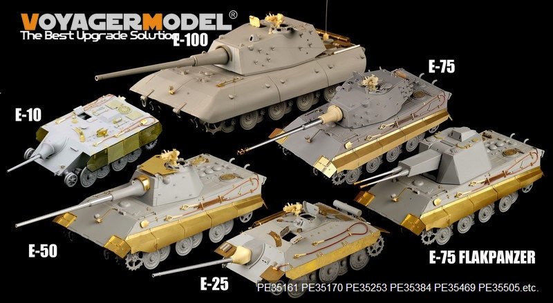Maquette Voyager PE35505 Char allemand E-50 de la Seconde Guerre mondiale pour TRUMPETER 01536 1/35 – immagine 12