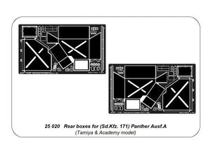 Aber 25020 Boîtes arrière pour (Sd.Kfz. 171) Panther Ausf.A (1/25) – immagine 12