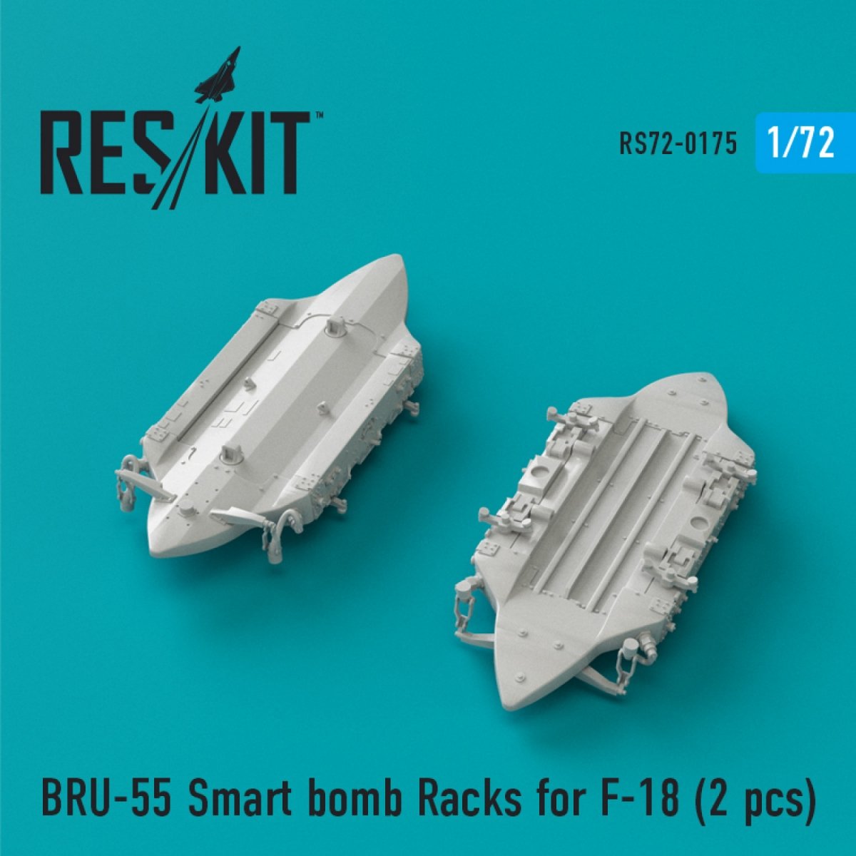 RESKIT RS72-0175 BRU-55 SUPPORTS DE BOMBES INTELLIGENTS POUR F-18 (2 PIÈCES) 1/72