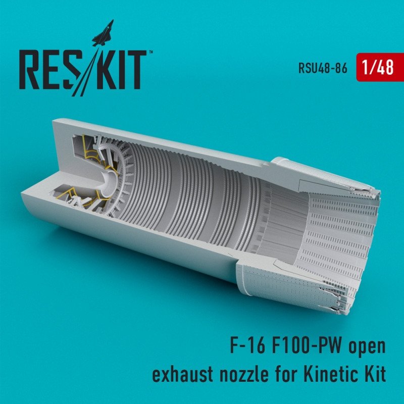 RESKIT RSU48-0086 Buses d'échappement ouvertes pour F-16 (F100-PW) kit Kinetic 1/48