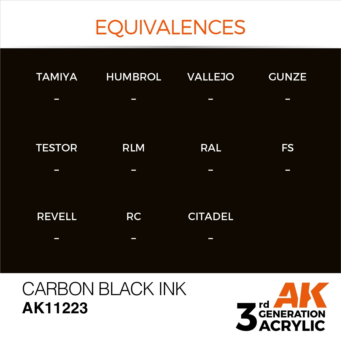 AK Interactive AK11223 NOIR CARBONE – ENCRE 17 ml – immagine 3