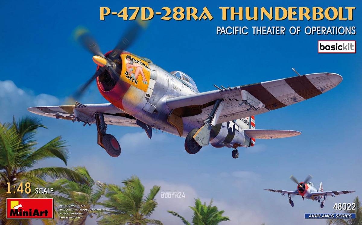 MiniArt 48022 P-47D-28RA THUNDERBOLT. THÉÂTRE D'OPÉRATIONS DU PACIFIQUE. KIT DE BASE 1/48