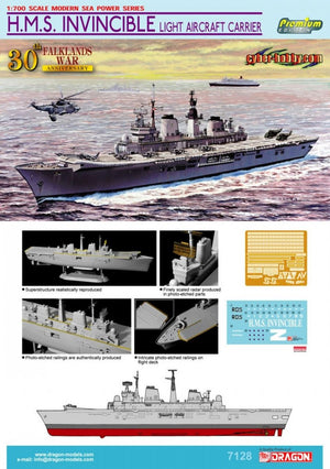 Dragon 7128 HMS Invincible Porte-avions léger (30e anniversaire de la guerre des Malouines) 1/700 – Bild 3