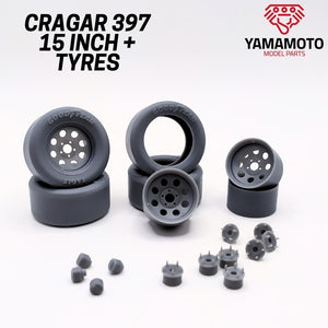 Yamamoto YMPRIM15 Cragar 397 15&amp;quot; + Pneus Prokit! 1/24 – immagine 4