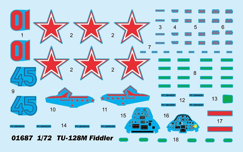 Trumpeter 01687 Tu-128M Fiddler 1/72 – image 3
