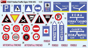 MiniArt 35637 PANNEAUX DE SIGNALISATION ITALIENS ANNÉES 1930-40 1/35