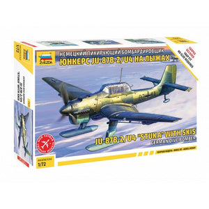 Zvezda 7323 Ju-87B2/U4 &amp;quot;StuKa&amp;quot; avec skis Bombardier en piqué allemand 1/72