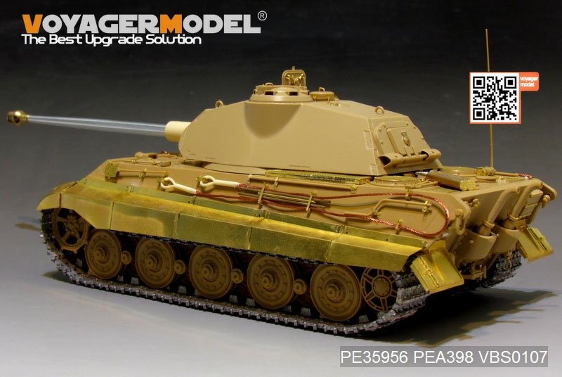 Maquette Voyager PE35956 Char King Tiger allemand de la Seconde Guerre mondiale (tourelle Porsche) pour MENG TS-037 au 1/35 – Bild 3