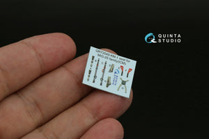 Quinta Studio QD72206 MiG-25PD 3D-Printed &amp; coloured Interior on decal paper (ICM) 1/72