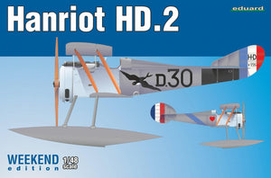 Eduard 8413 Avion à flotteurs Hanriot HD.2 français de la Première Guerre mondiale, édition Weekend, échelle 1/48