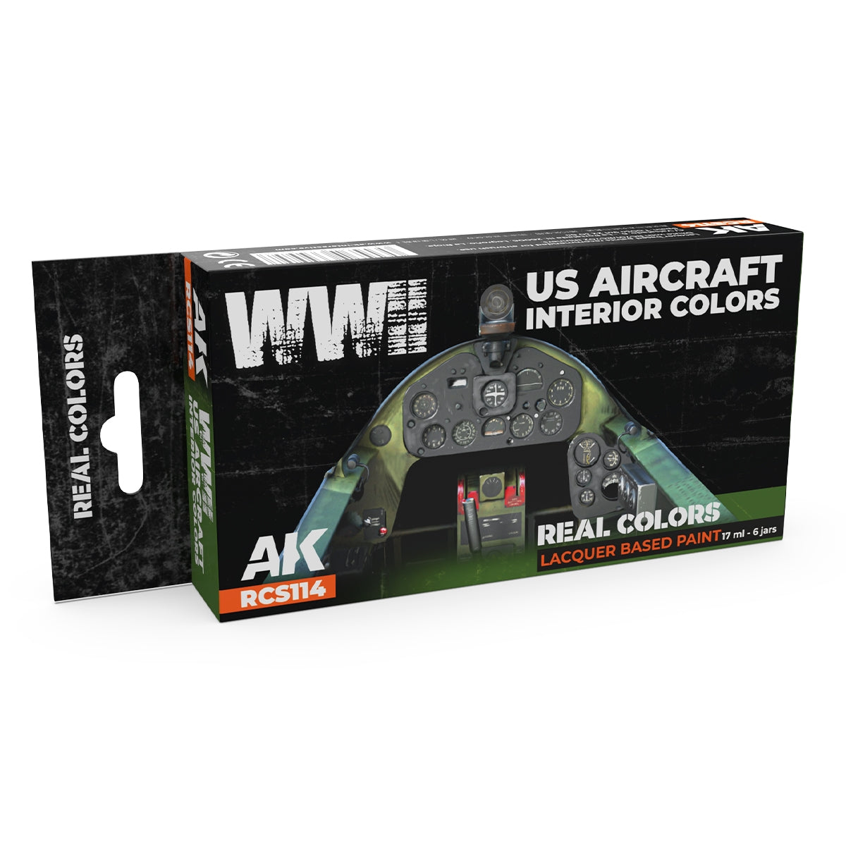 Peintures intérieures d'avions américains de la Seconde Guerre mondiale AK Interactive RCS114 (6 x 17 ml)