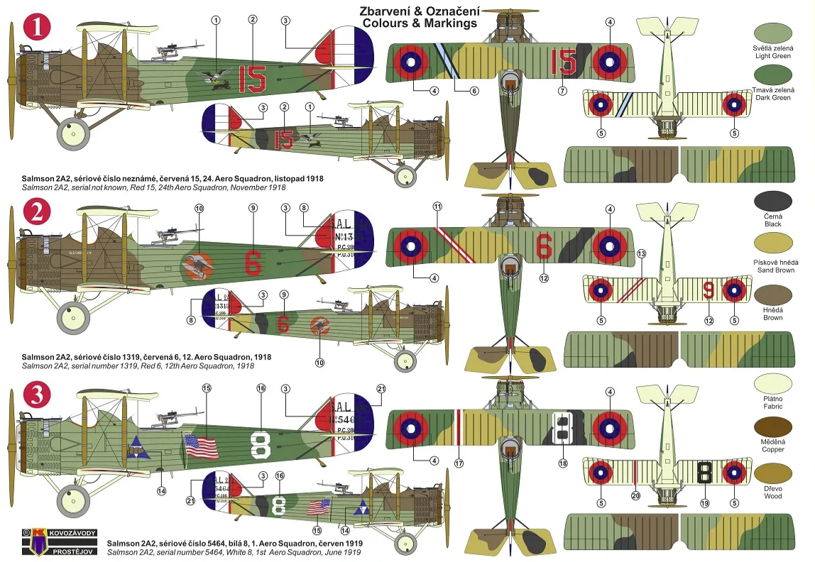 Kovozavody Prostejov KPM0327 Salmson Sal.2A2 „USAS Services“ 1/72 – zdjęcie 2