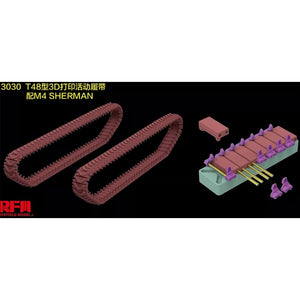 Maquette Rye Field 3030 M4 Sherman T-48 Type Impression 3D 1/35