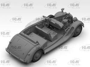 ICM 35542 Typ 320 (W142) Voiture d&amp;#39;état-major allemande décapotable de la Seconde Guerre mondiale, échelle 1/35 – immagine 3