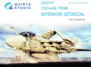 Intérieur imprimé en 3D et coloré sur papier décalcomanie Quinta Studio QD32107 A-6E TRAM Intruder (Trumpeter) 1/32