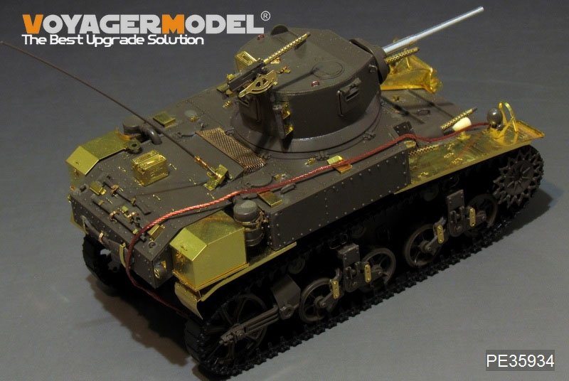 Maquette Voyager PE35934, char léger américain M3 Stuart de la Seconde Guerre mondiale (modèle de base) pour Tamiya 35360 au 1/35 – image 4