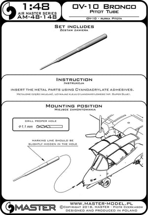 Master AM-48-148 OV-10 Bronco – Tube de Pitot (1/48) – Bild 3