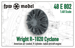 Maquette FPW 48E802 Wright R-1820 Cyclone (Correctif) 1/48