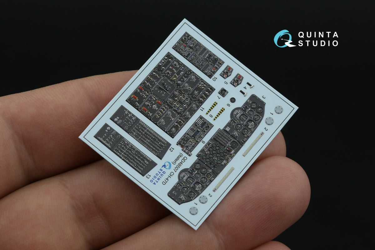 Intérieur coloré imprimé en 3D sur papier décalcomanie Quinta Studio QD48507 CH-47D (Italeri) 1/48 – image 6