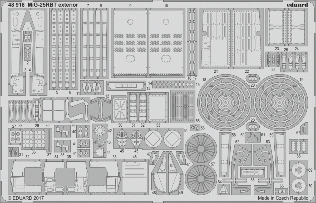 Eduard 48918 MiG-25RBT extérieur ICM 1/48 