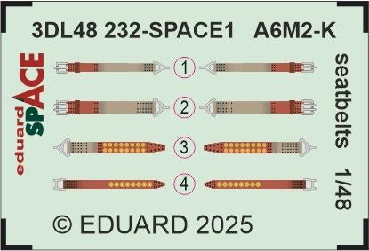 Ceintures de sécurité Eduard 3DL48232 A6M2-K SPACE EDUARD 1/48 – image 3