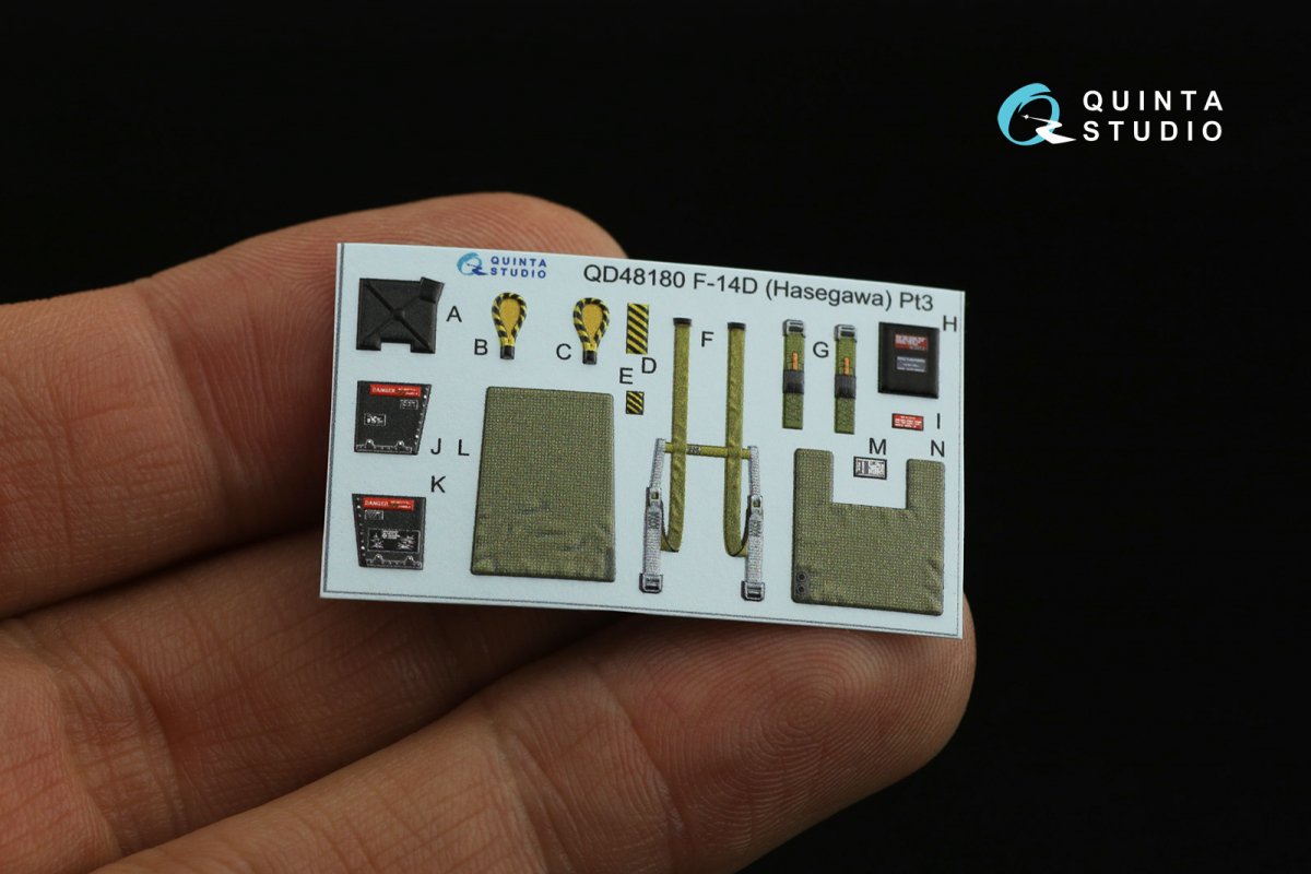 Intérieur imprimé en 3D et coloré sur papier décalcomanie Quinta Studio QD48180 F-14D (Hasegawa) 1/48 – image 12