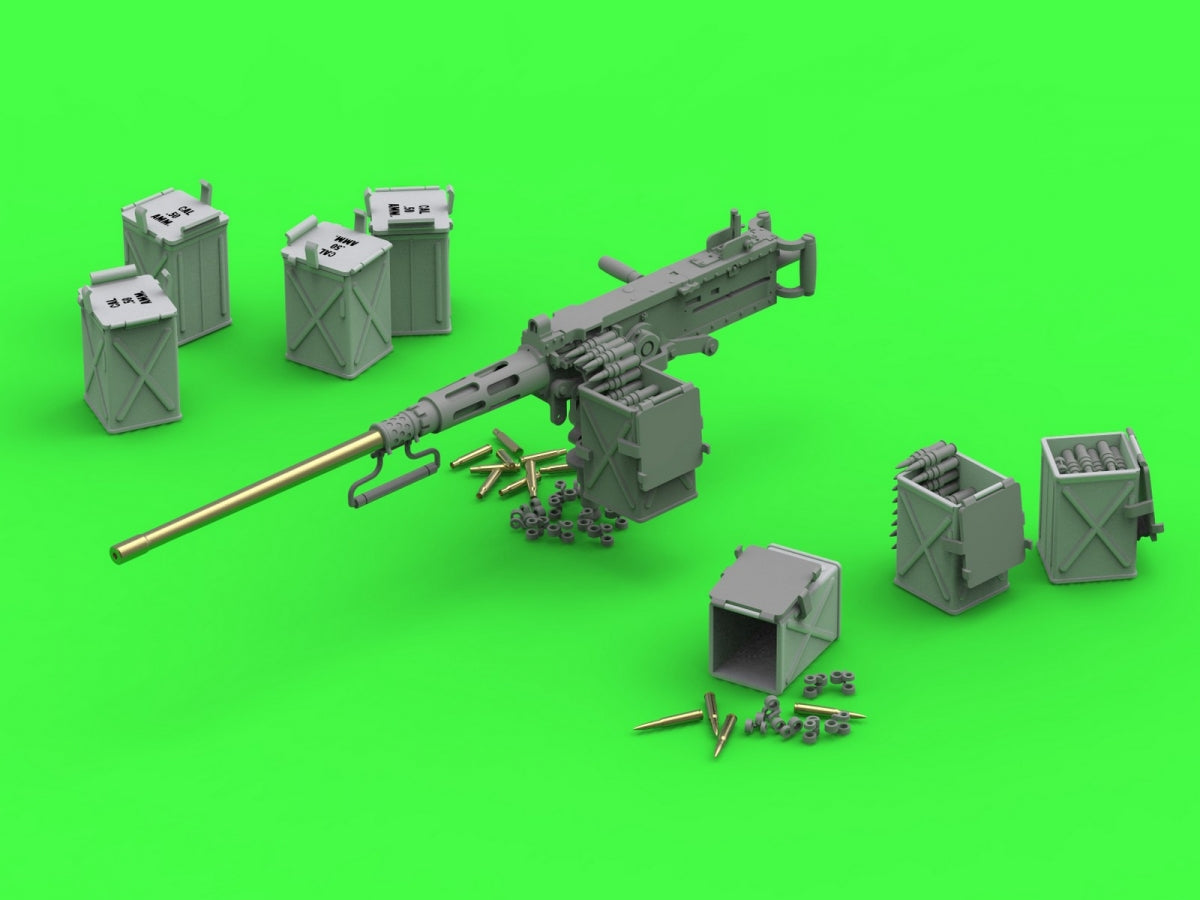 Maquette Master GM-35-069 Browning M2HB calibre .50 (12,7 mm) - mitrailleuse sur affût de char - début de la Seconde Guerre mondiale (berceau D69820 avec petite boîte à munitions D68375) 1/35 – image 12