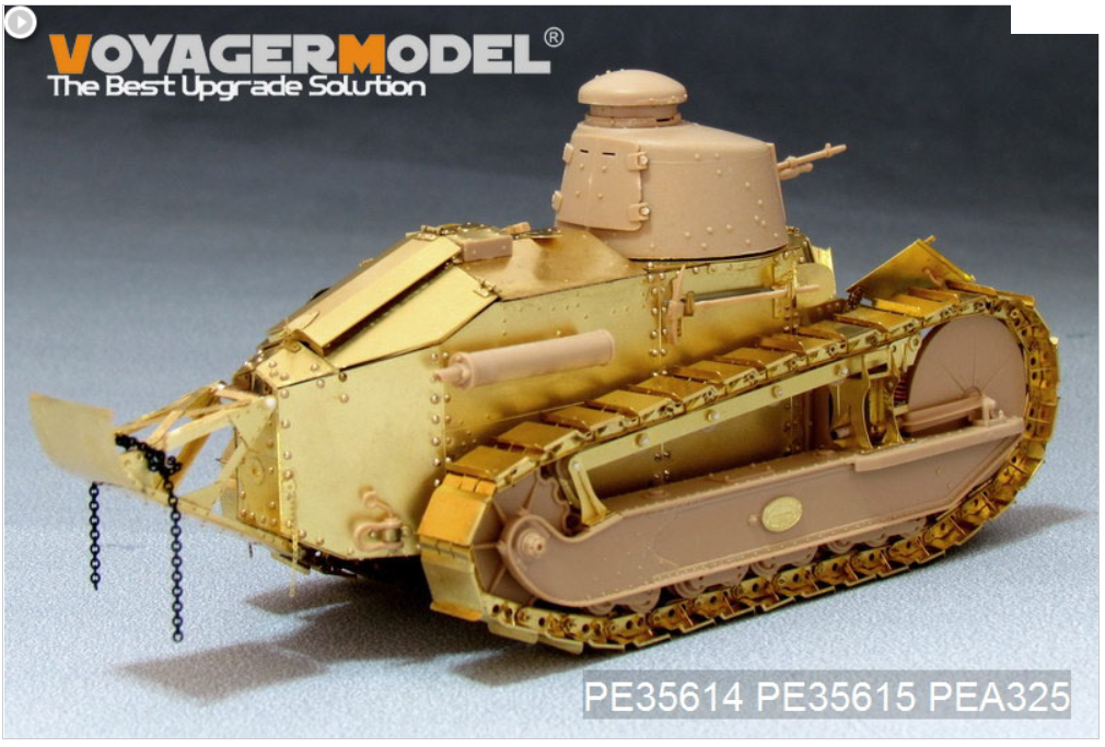 Maquette Voyager PE35614 Renault FT-17 français de la Première Guerre mondiale (type tourelle moulée), de base pour MENG TS-008 au 1/35 – image 3
