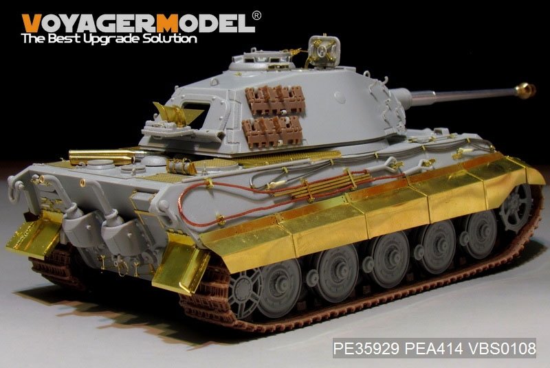 Maquette Voyager PE35929 Char King Tiger allemand de la Seconde Guerre mondiale (tourelle Porsche) pour HOBBYBOSS 84530 1/35  – immagine 6