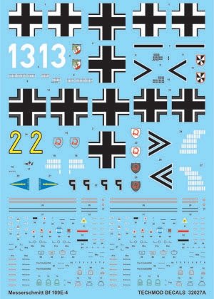 Techmod 32027 - Messerschmitt Bf 109E-4 1/32