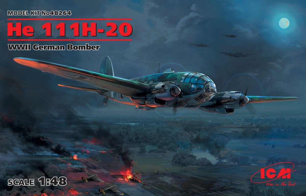 ICM 48264 He 111H-20, bombardier allemand de la Seconde Guerre mondiale, échelle 1/48