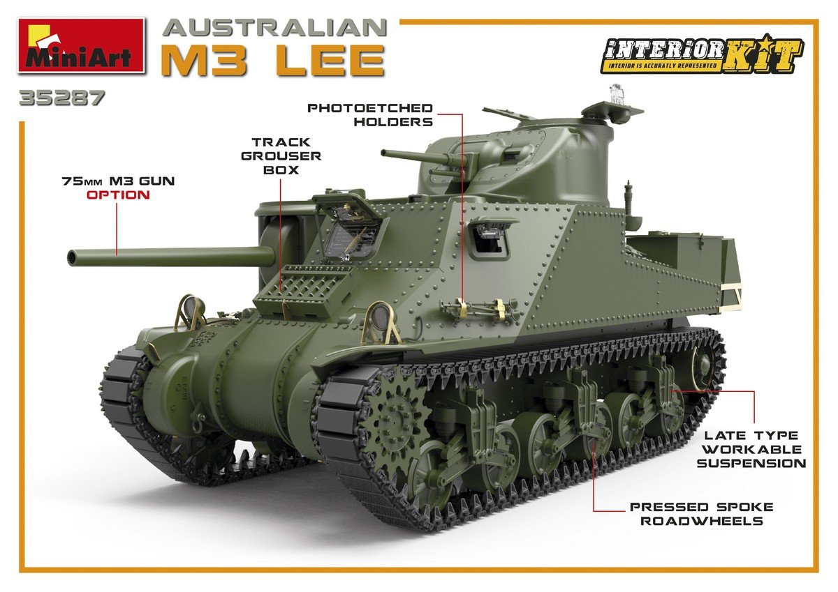 MiniArt 35287 AUSTRALIEN M3 LEE. KIT INTÉRIEUR 1/35 – immagine 9