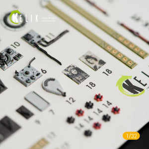 Décalcomanies 3D intérieures KELIK K32004 YAK-9T pour kit ICM 1/32 – image 5