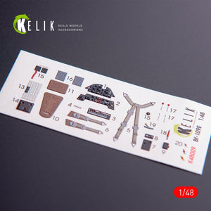 KELIK K48009 Décalcomanies 3D intérieures pour maquette Wingsykits au 1/48