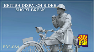 Modèle réduit Copper State Models F32-064 : Courrier de liaison britannique en pause (moto non incluse) 1/32