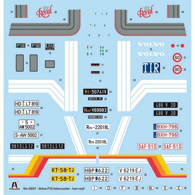 Italeri 3957 Volvo F-12 Intercooler toit bas avec accessoires 1/24 – immagine 2