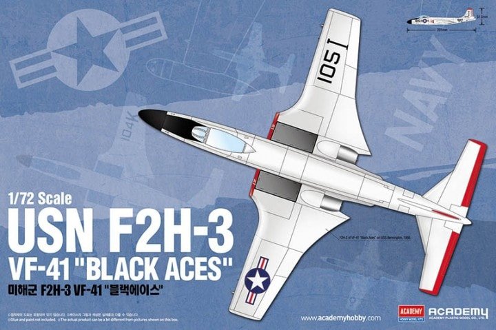 Maquette Academy 12548 USN F2H-3 VF-41 Black Aces 1/72